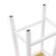 Grand îlot de cuisine de 48 pouces avec 2 tabourets de bar, prise de courant, support de rangement interne pour porte, chariot de rangement de cuisine sur 5 roulettes avec abattant, 5 supports latéraux ouverts, 2 tiroirs-557197223