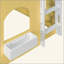 Lit mezzanine pour enfants avec lumière DEL chaude-129743444-129743445