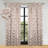  Leaves Pattern Machine Washable 100% Polyester Black Out Curtains with Back Tabs-103688495-103688498