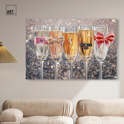 «Champagne Glasses Glitz» par Art Remedy