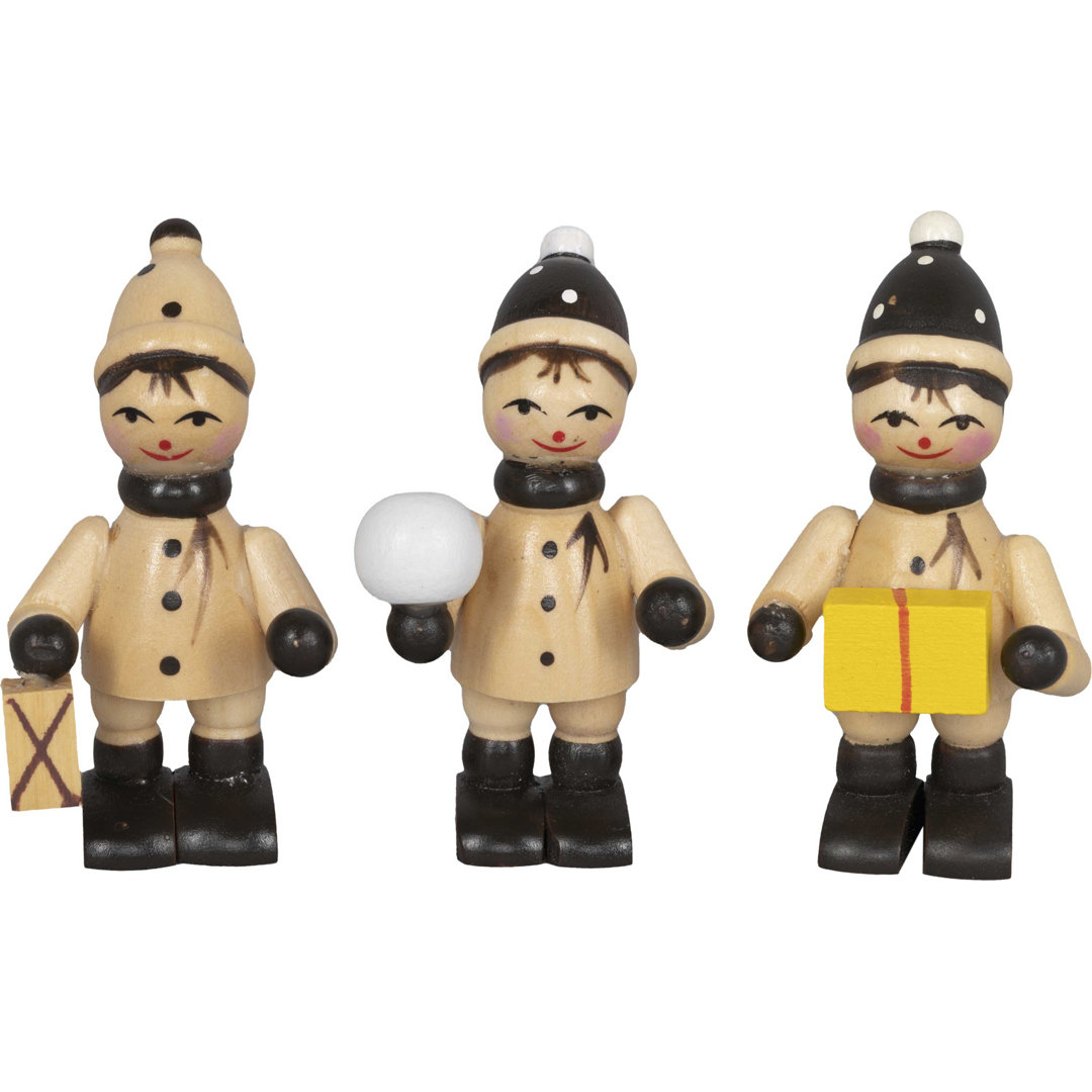 Figuren-Set Winterkinder mit Laterne