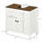 (No Sink) Modern Bathroom Sink Cabinet, Floor Standing Under Sink Cabinet, Freestanding Storage Cupboard With Adjustable Shelf, Double Doors, Antique White