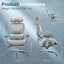 Ergonomic Mesh Office Chair W/ Adjustable Headrest, 3D Armrests, Lumbar Support, 130° Tilt Footrest-549655323