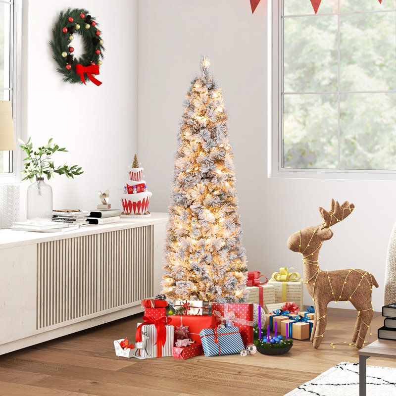 Arbre de Noël pin clair, H 6 pi