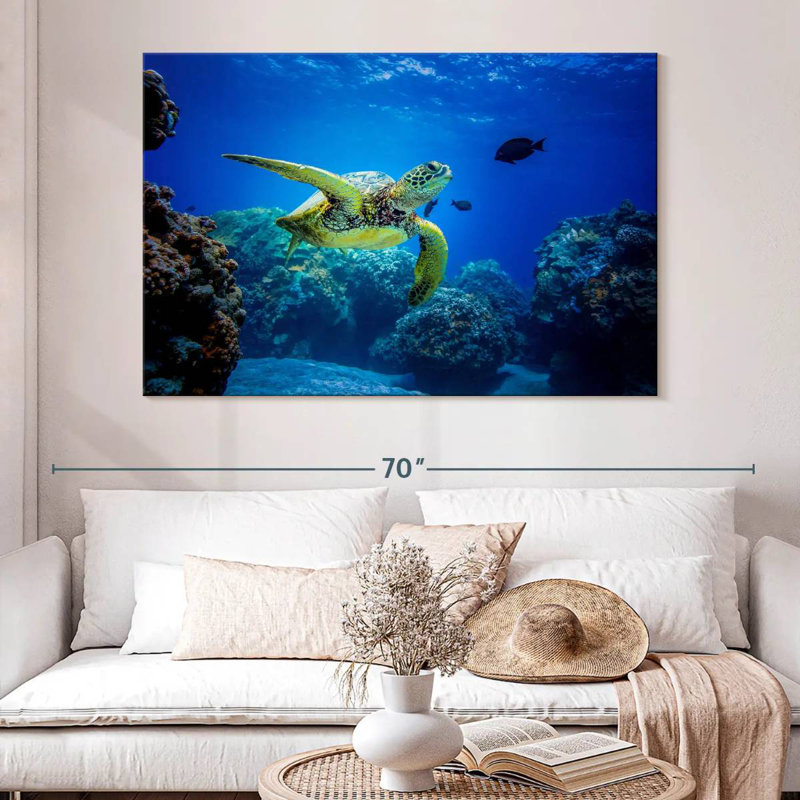 Crowle Glowing Turtle, 34" H x 51" W