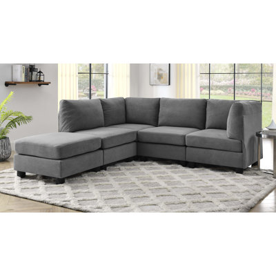 Latitude Run® Moorpond 5 - Piece Upholstered Sectional & Reviews | Wayfair