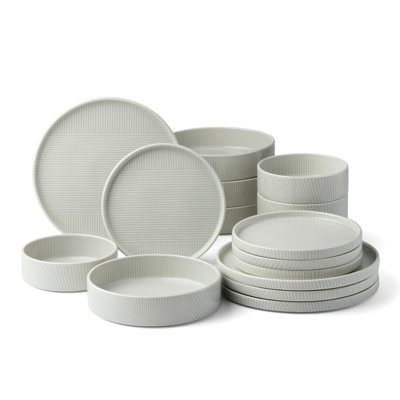 Modulus 16-Piece Dinnerware Set, Vapor