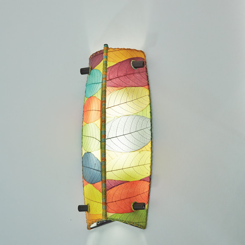 Quintan Flush Mounted Sconce, Green/Sea Blue