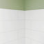DreamLine DreamStone 34 in. D x 54 in. W Base and Wall Kit in White Modern Subway Pattern