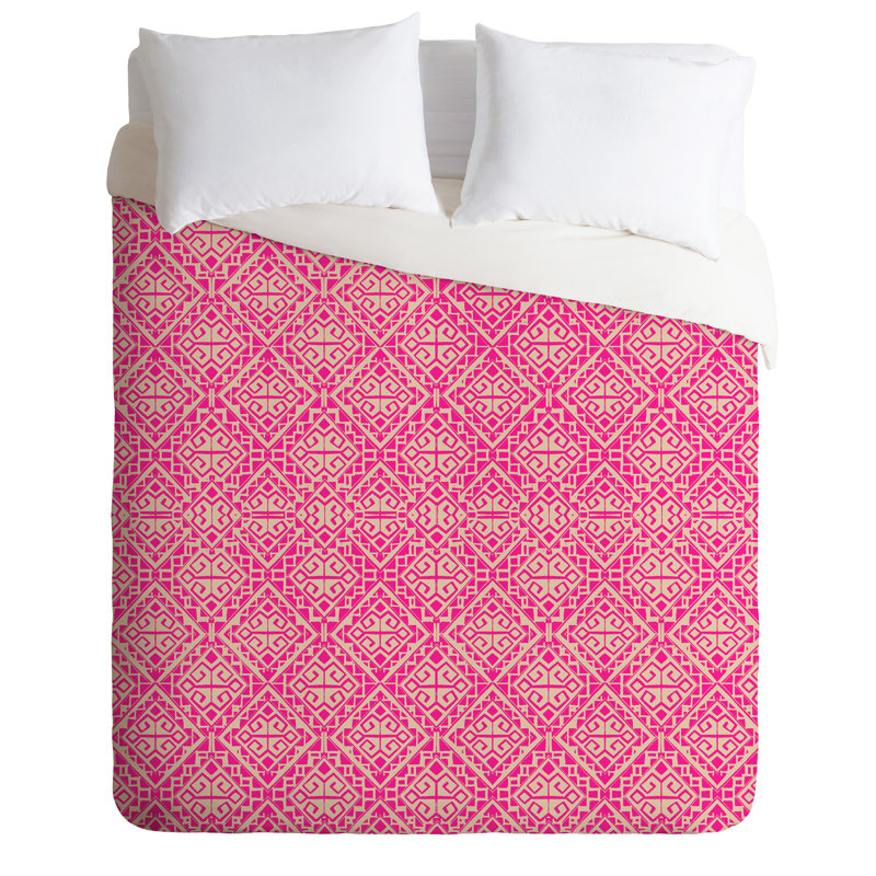 Aimee St Hill Geometric Shapes Duvet Cover, Pink, Queen Duvet Cover + 2 Standard Shams