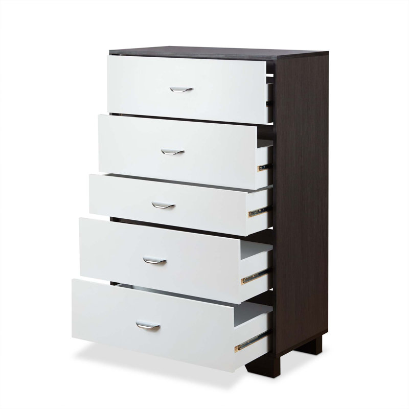 Commode à finition blanche et espresso Eloy