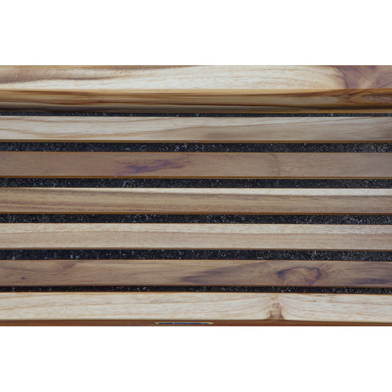EcoDecors 29" Teak Wood Bath Caddy in EarthyTeak Finish