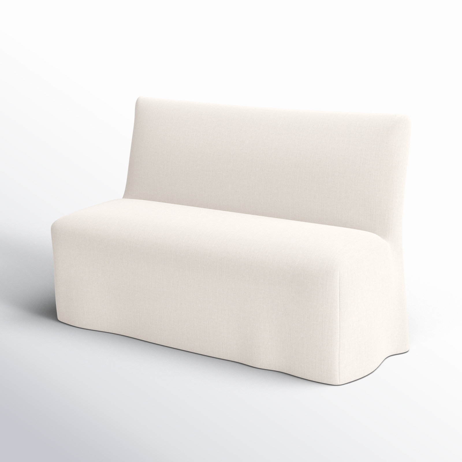 Silvia 57" Dining Bench, Classic Talc Linen