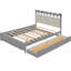 Grand lit plateforme gris, lit gigogne, 2 tiroirs, lit gris Solution - Space-1717741683
