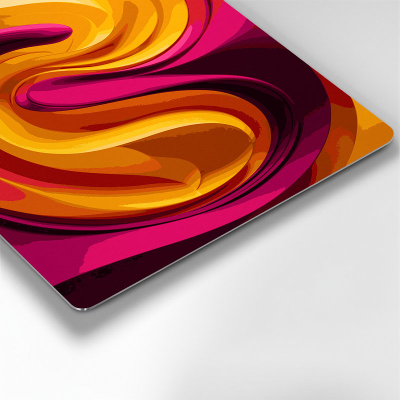 Gradient Abstract 23 Red Metal Wall Art, 24" H x 36" W