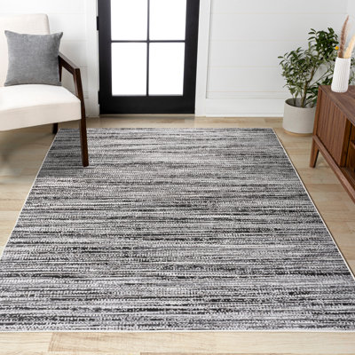 Bonnyrigg Loom Modern Strie' Black/Gray Rug