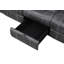 Zubaida Dark Grey Polish Microfiber Power Motion Sofa W/Drop Down Table