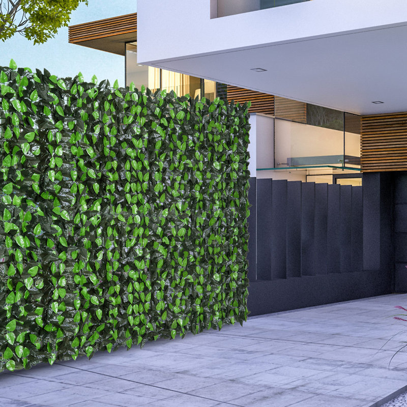 Hillsg 100cm H x 300cm W Green Plastic Fence Panels Included