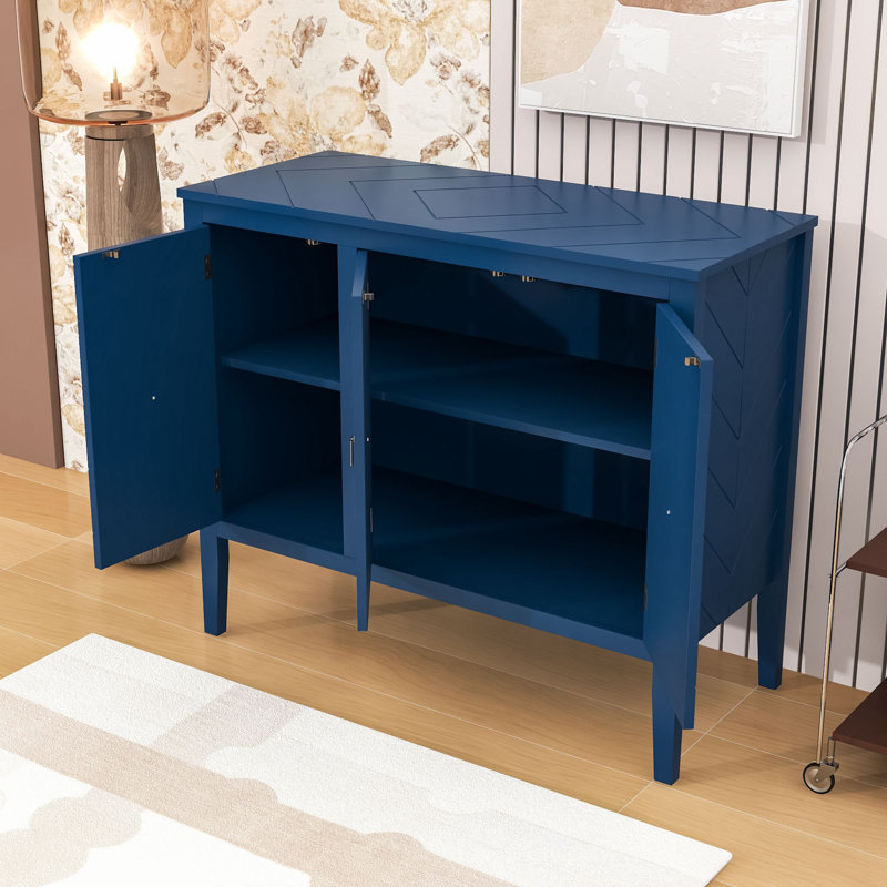 Buffet de rangement avec tablette réglable, Marine