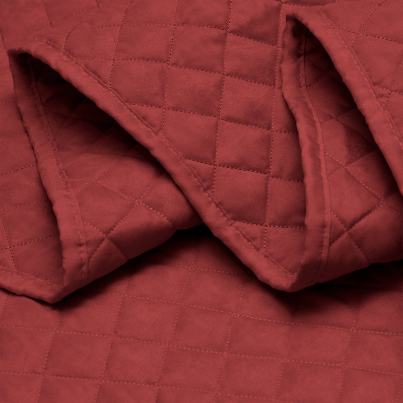 Plum Twin/Twin XL Diamond Stitched Microfiber Coverlet Set