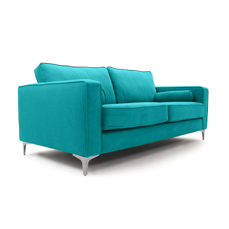 Georgio 3 Seater Velvet Sofa, Turquoise