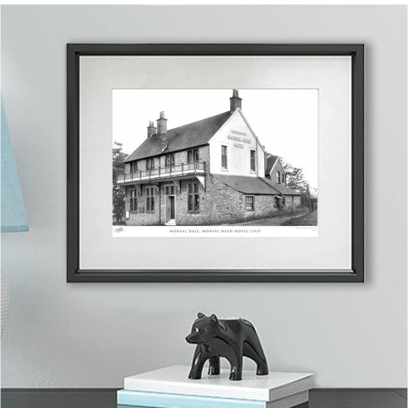 Monsal Dale, Monsal Head Hotel C1955 - Single Picture Frame Print, 28cm H x 36cm W x 2.3cm D