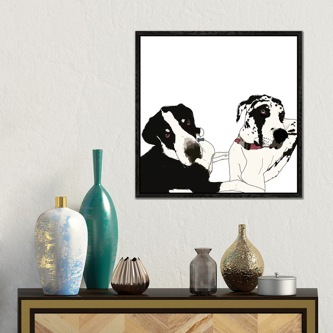 Deutsche Doggen von Sketch And Paws - Galerieverpackte Leinwand Giclée auf Leinwand