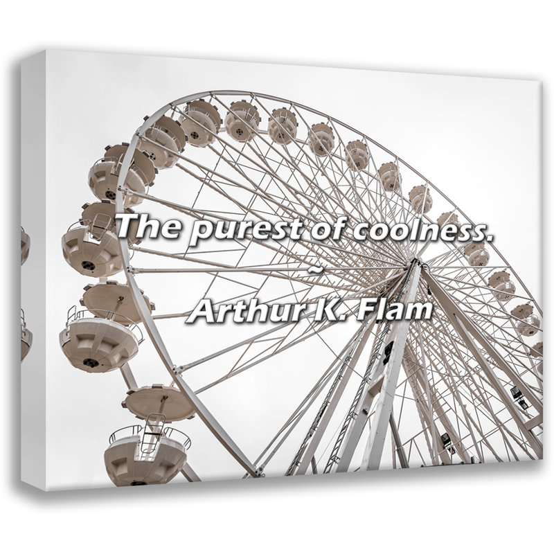 Artsy Quote "The purest of coolness." By Arthur K. Flam Gallery Wrapped Canvas