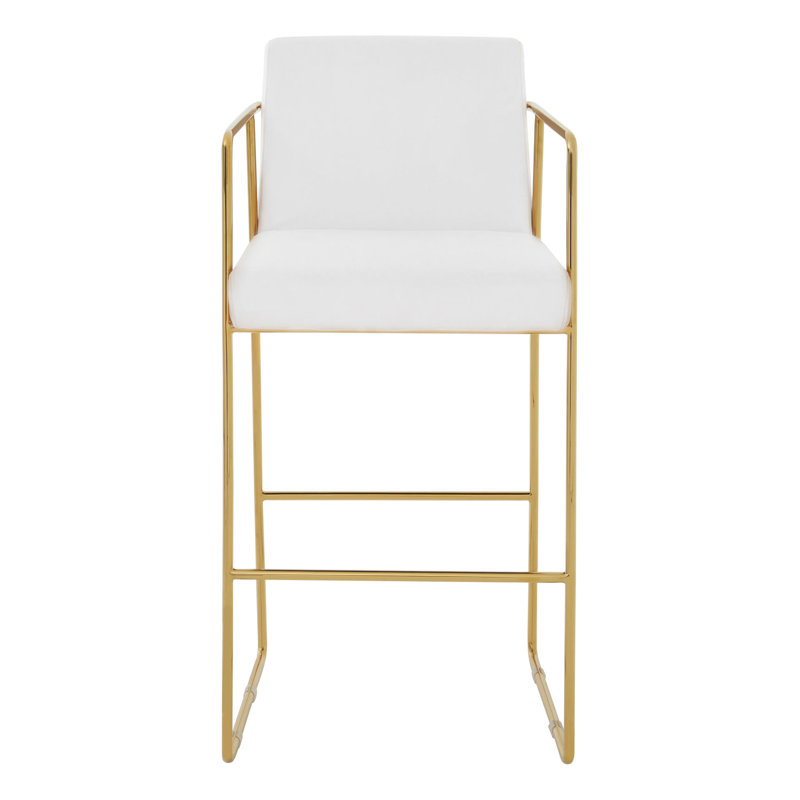 Wicksham Upholstered Counter Stool with Metal Frame