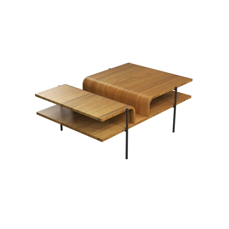 Cascade Coffee Table, Louro Freijo, 15.75" H x 43.31" L x 28.94" W