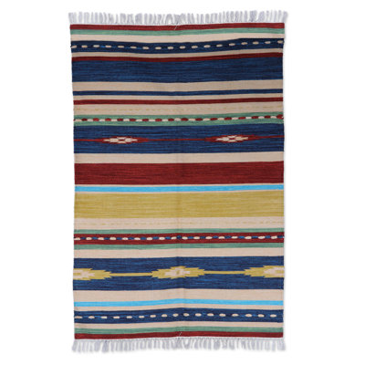 Wool Abstract Indoor Rug