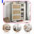 Bohemia Style Shoe Cabinet With 3 Rattan Flip Drawers, 3 Square Shelves And 1 Storage Drawer And Key Hooks-175164029