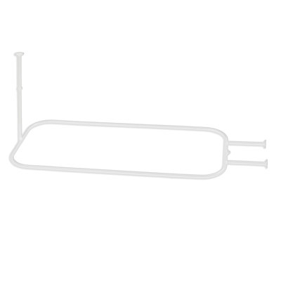 Tringle de rideau de douche fixe en forme de D