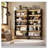 70.87" Black 5-Tier LED Library Bookshelf With Heavy Duty Storage