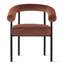 Chaise rembourrée moderne avec accoudoirs courbés-11597299