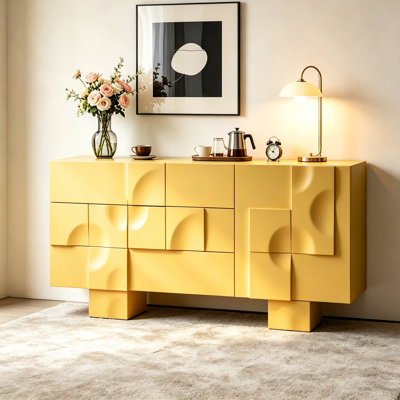 Buffet décoratif moderne de couleur unie géométrique