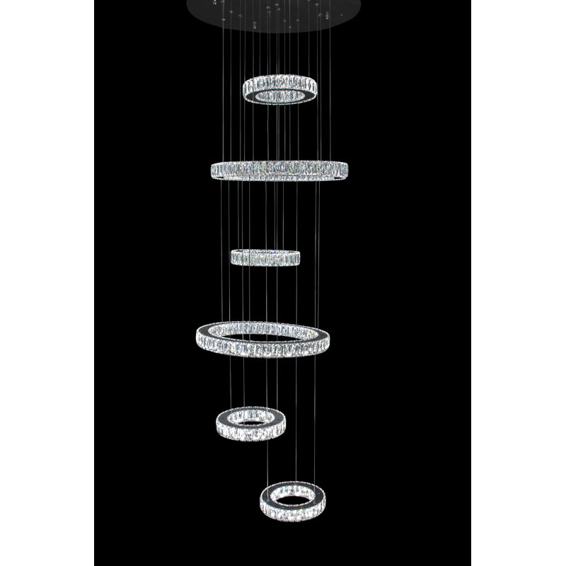 6 - Light LED Chandelier