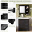 Ensemble de meuble-lavabo simple 29,96 po avec plateau en bois manufacturé et miroir Suhaymah-1575118901