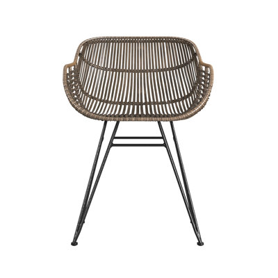 Fauteuil à dossier Windsor brun