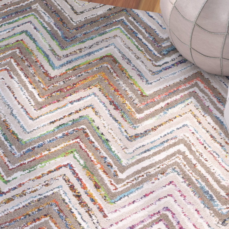 Tapis brun / beige en laine / coton touffeté à la main Airionna, Tapis de couloir 2 pi 3 po x 6 pi