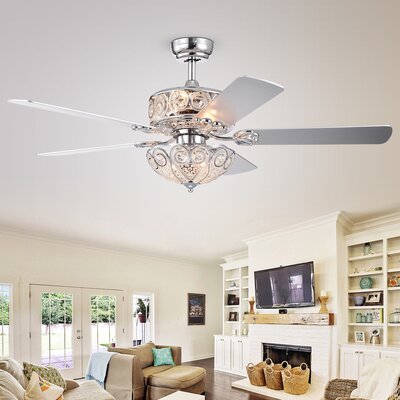 House of Hampton® Meissner 52'' Ceiling Fan with Light Kit & Reviews ...