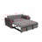 65-Inch 3-In-1 Foldable Large-Size Sofa Bed, Modern Velvet Double Sofa, Sofa Bed With Adjustable Back And Pillows, Suitable For Living Room And Bedroom