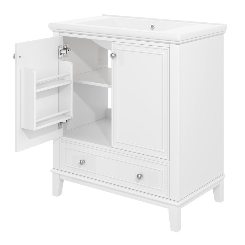 Vaimi 30" Bathroom Vanity With Sink Combo, White