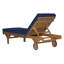 Chaise longue simple inclinable en eucalyptus avec coussins 78,70 po Jivera-344942716-344943088