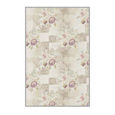 Soft Hall Carpet (2.6 x 4.9 ft), 100% Polyester, 0.3 in Pile Height | Antibacterial, Non-Slip Underside, 650 g/m² | Machine Washable, 3D Digital Print | Perfect for Living Room, Entryway & Bedroom Décor