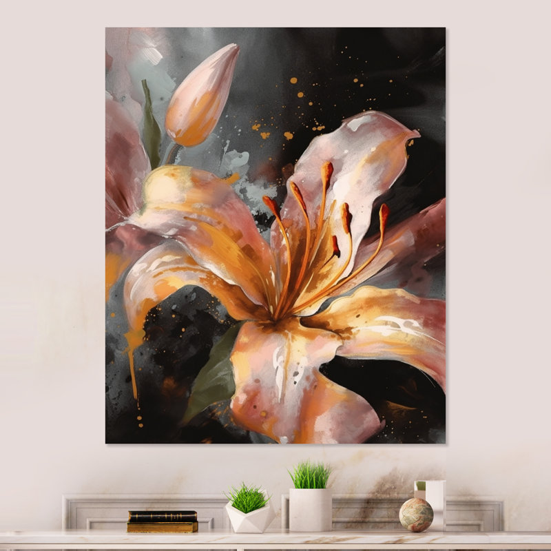 " Orange Lily Dreams ", 20" H x 12" W x 1" D