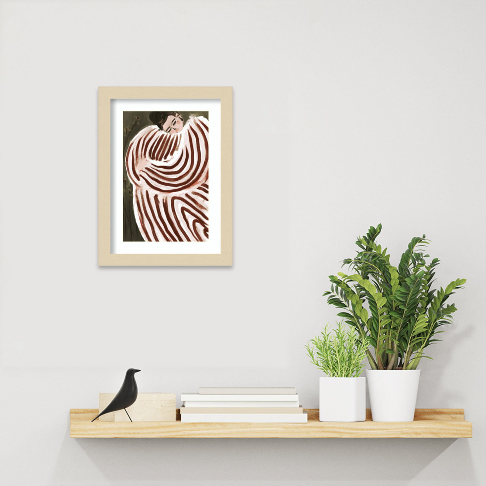 Galya "Sleeping Princess" Print, Brown, 13" H x 10" W