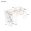 Lit mezzanine simple avec rangement pour fenêtre et escalier, blanc - fait de bois massif pour plus de durabilité-1840178442