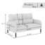 Causeuse en tissu 47 po-2112774216