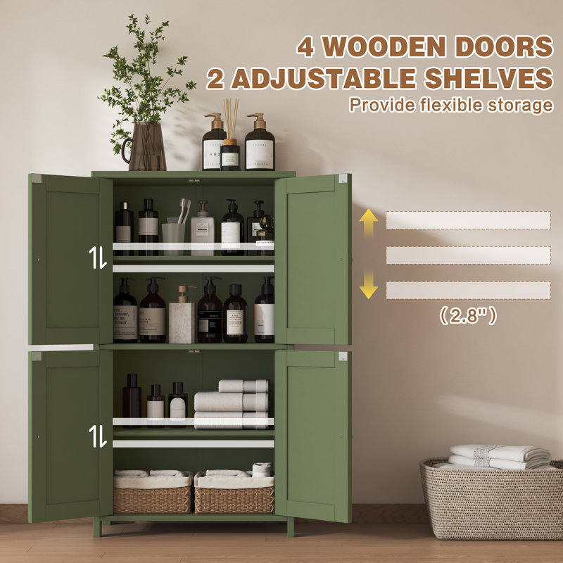  Aralynne Bathroom Cabinet, Green